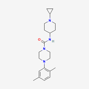 molecular formula C21H32N4O B6926799 N-(1-cyclopropylpiperidin-4-yl)-4-(2,5-dimethylphenyl)piperazine-1-carboxamide 