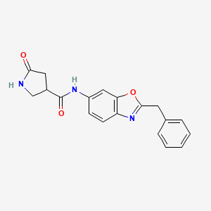 molecular formula C19H17N3O3 B6926808 N-(2-benzyl-1,3-benzoxazol-6-yl)-5-oxopyrrolidine-3-carboxamide 
