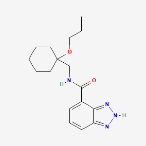 molecular formula C17H24N4O2 B6926819 N-[(1-propoxycyclohexyl)methyl]-2H-benzotriazole-4-carboxamide 