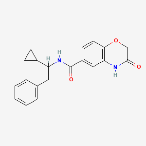 molecular formula C20H20N2O3 B6926838 N-(1-cyclopropyl-2-phenylethyl)-3-oxo-4H-1,4-benzoxazine-6-carboxamide 