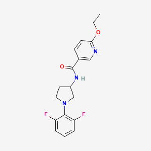 molecular formula C18H19F2N3O2 B6926873 N-[1-(2,6-difluorophenyl)pyrrolidin-3-yl]-6-ethoxypyridine-3-carboxamide 