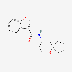 molecular formula C18H21NO3 B6926905 N-(6-oxaspiro[4.5]decan-9-yl)-1-benzofuran-3-carboxamide 