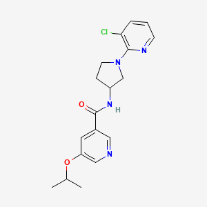 molecular formula C18H21ClN4O2 B6926996 N-[1-(3-chloropyridin-2-yl)pyrrolidin-3-yl]-5-propan-2-yloxypyridine-3-carboxamide 
