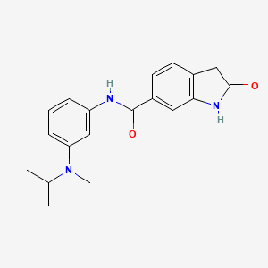 molecular formula C19H21N3O2 B6927012 N-[3-[methyl(propan-2-yl)amino]phenyl]-2-oxo-1,3-dihydroindole-6-carboxamide 