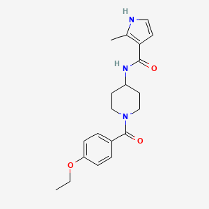 molecular formula C20H25N3O3 B6927101 N-[1-(4-ethoxybenzoyl)piperidin-4-yl]-2-methyl-1H-pyrrole-3-carboxamide 