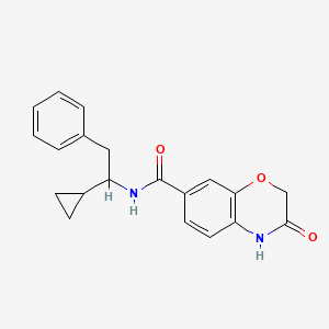 molecular formula C20H20N2O3 B6927173 N-(1-cyclopropyl-2-phenylethyl)-3-oxo-4H-1,4-benzoxazine-7-carboxamide 