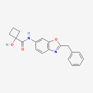 molecular formula C19H18N2O3 B6927220 N-(2-benzyl-1,3-benzoxazol-6-yl)-1-hydroxycyclobutane-1-carboxamide 