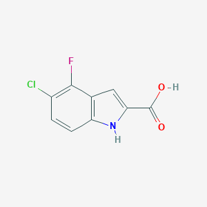 molecular formula C9H5ClFNO2 B069273 5-Chloro-4-fluoro-1H-indole-2-carboxylic acid CAS No. 186446-26-4