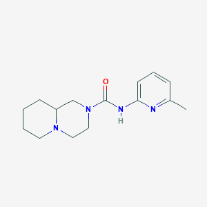 molecular formula C15H22N4O B6927338 N-(6-methylpyridin-2-yl)-1,3,4,6,7,8,9,9a-octahydropyrido[1,2-a]pyrazine-2-carboxamide 