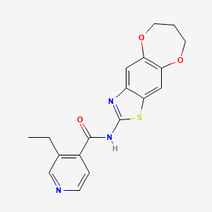 molecular formula C18H17N3O3S B6927396 N-(7,8-dihydro-6H-[1,4]dioxepino[2,3-f][1,3]benzothiazol-2-yl)-3-ethylpyridine-4-carboxamide 