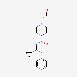 molecular formula C19H29N3O2 B6927403 N-(1-cyclopropyl-2-phenylethyl)-4-(2-methoxyethyl)piperazine-1-carboxamide 
