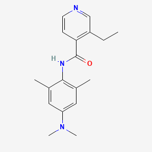 molecular formula C18H23N3O B6927447 N-[4-(dimethylamino)-2,6-dimethylphenyl]-3-ethylpyridine-4-carboxamide 