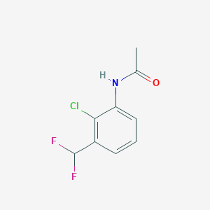 molecular formula C9H8ClF2NO B6927512 N-[2-chloro-3-(difluoromethyl)phenyl]acetamide 