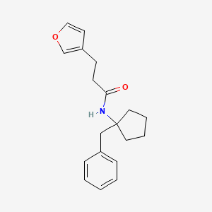 molecular formula C19H23NO2 B6927553 N-(1-benzylcyclopentyl)-3-(furan-3-yl)propanamide 