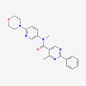 molecular formula C22H23N5O2 B6927565 N,4-dimethyl-N-(6-morpholin-4-ylpyridin-3-yl)-2-phenylpyrimidine-5-carboxamide 