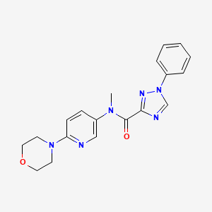 molecular formula C19H20N6O2 B6927572 N-methyl-N-(6-morpholin-4-ylpyridin-3-yl)-1-phenyl-1,2,4-triazole-3-carboxamide 