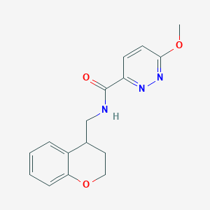 molecular formula C16H17N3O3 B6927579 N-(3,4-dihydro-2H-chromen-4-ylmethyl)-6-methoxypyridazine-3-carboxamide 