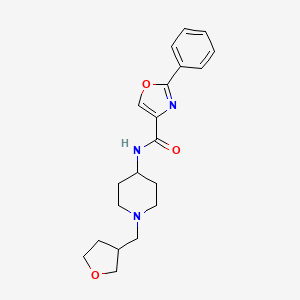 molecular formula C20H25N3O3 B6927781 N-[1-(oxolan-3-ylmethyl)piperidin-4-yl]-2-phenyl-1,3-oxazole-4-carboxamide 