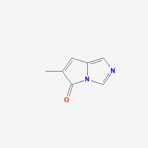 molecular formula C7H6N2O B069279 6-Methyl-5H-pyrrolo[1,2-c]imidazol-5-one CAS No. 195606-33-8