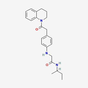 molecular formula C23H29N3O2 B6927902 N-butan-2-yl-2-[4-[2-(3,4-dihydro-2H-quinolin-1-yl)-2-oxoethyl]anilino]acetamide 
