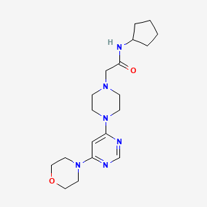 molecular formula C19H30N6O2 B6928019 N-cyclopentyl-2-[4-(6-morpholin-4-ylpyrimidin-4-yl)piperazin-1-yl]acetamide 
