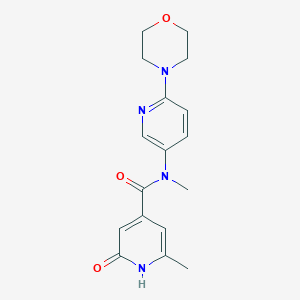 molecular formula C17H20N4O3 B6928035 N,2-dimethyl-N-(6-morpholin-4-ylpyridin-3-yl)-6-oxo-1H-pyridine-4-carboxamide 