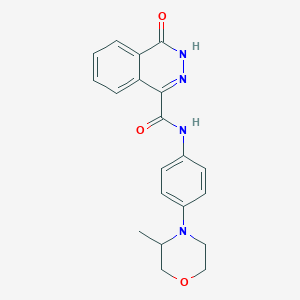 molecular formula C20H20N4O3 B6928075 N-[4-(3-methylmorpholin-4-yl)phenyl]-4-oxo-3H-phthalazine-1-carboxamide 