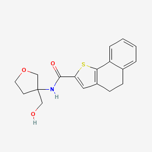 molecular formula C18H19NO3S B6928084 N-[3-(hydroxymethyl)oxolan-3-yl]-4,5-dihydrobenzo[g][1]benzothiole-2-carboxamide 