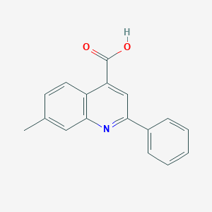 molecular formula C17H13NO2 B069281 7-Methyl-2-phenylquinoline-4-carboxylic acid CAS No. 181048-54-4
