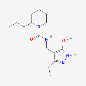 molecular formula C17H30N4O2 B6928381 N-[(3-ethyl-5-methoxy-1-methylpyrazol-4-yl)methyl]-2-propylpiperidine-1-carboxamide 