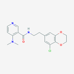molecular formula C18H20ClN3O3 B6928522 N-[2-(5-chloro-2,3-dihydro-1,4-benzodioxin-7-yl)ethyl]-4-(dimethylamino)pyridine-3-carboxamide 