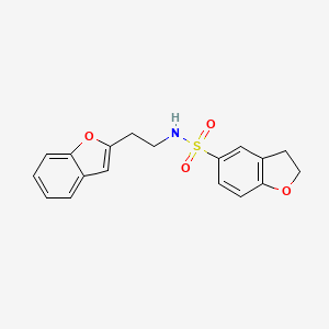 molecular formula C18H17NO4S B6928600 N-[2-(1-benzofuran-2-yl)ethyl]-2,3-dihydro-1-benzofuran-5-sulfonamide 