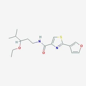 molecular formula C16H22N2O3S B6928638 N-(3-ethoxy-4-methylpentyl)-2-(furan-3-yl)-1,3-thiazole-4-carboxamide 