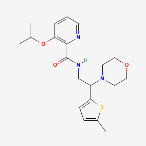 molecular formula C20H27N3O3S B6928680 N-[2-(5-methylthiophen-2-yl)-2-morpholin-4-ylethyl]-3-propan-2-yloxypyridine-2-carboxamide 