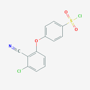 molecular formula C13H7Cl2NO3S B069287 4-(3-Chloro-2-Cyanophenoxy)Benzene-1-Sulfonyl Chloride CAS No. 175136-72-8