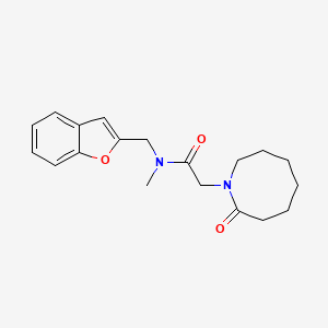 molecular formula C19H24N2O3 B6928718 N-(1-benzofuran-2-ylmethyl)-N-methyl-2-(2-oxoazocan-1-yl)acetamide 