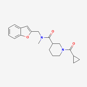 molecular formula C20H24N2O3 B6928754 N-(1-benzofuran-2-ylmethyl)-1-(cyclopropanecarbonyl)-N-methylpiperidine-3-carboxamide 