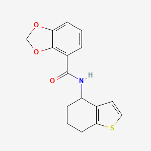 molecular formula C16H15NO3S B6928861 N-(4,5,6,7-tetrahydro-1-benzothiophen-4-yl)-1,3-benzodioxole-4-carboxamide 