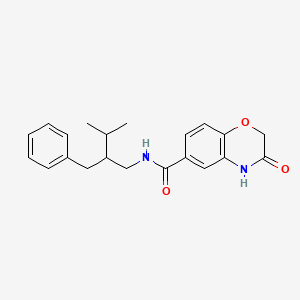 molecular formula C21H24N2O3 B6928862 N-(2-benzyl-3-methylbutyl)-3-oxo-4H-1,4-benzoxazine-6-carboxamide 