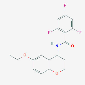 molecular formula C18H16F3NO3 B6928881 N-(6-ethoxy-3,4-dihydro-2H-chromen-4-yl)-2,4,6-trifluorobenzamide 