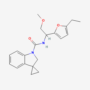 molecular formula C20H24N2O3 B6928933 N-[1-(5-ethylfuran-2-yl)-2-methoxyethyl]spiro[2H-indole-3,1'-cyclopropane]-1-carboxamide 