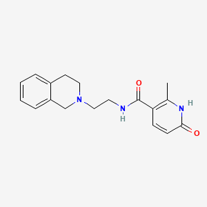 molecular formula C18H21N3O2 B6929014 N-[2-(3,4-dihydro-1H-isoquinolin-2-yl)ethyl]-2-methyl-6-oxo-1H-pyridine-3-carboxamide 