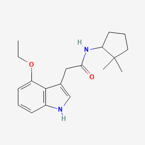 molecular formula C19H26N2O2 B6929123 N-(2,2-dimethylcyclopentyl)-2-(4-ethoxy-1H-indol-3-yl)acetamide 