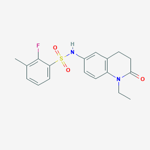 molecular formula C18H19FN2O3S B6929187 N-(1-ethyl-2-oxo-3,4-dihydroquinolin-6-yl)-2-fluoro-3-methylbenzenesulfonamide 
