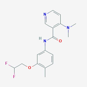 molecular formula C17H19F2N3O2 B6929523 N-[3-(2,2-difluoroethoxy)-4-methylphenyl]-4-(dimethylamino)pyridine-3-carboxamide 
