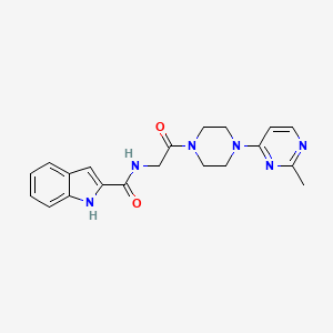 molecular formula C20H22N6O2 B6929630 N-[2-[4-(2-methylpyrimidin-4-yl)piperazin-1-yl]-2-oxoethyl]-1H-indole-2-carboxamide 