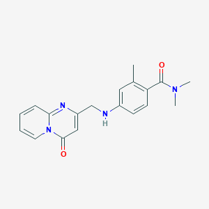 molecular formula C19H20N4O2 B6929661 N,N,2-trimethyl-4-[(4-oxopyrido[1,2-a]pyrimidin-2-yl)methylamino]benzamide 