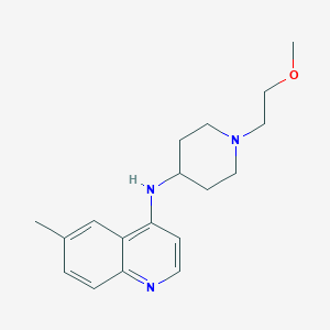 molecular formula C18H25N3O B6929730 N-[1-(2-methoxyethyl)piperidin-4-yl]-6-methylquinolin-4-amine 