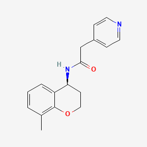 molecular formula C17H18N2O2 B6930135 N-[(4S)-8-methyl-3,4-dihydro-2H-chromen-4-yl]-2-pyridin-4-ylacetamide 