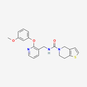 molecular formula C21H21N3O3S B6930140 N-[[2-(3-methoxyphenoxy)pyridin-3-yl]methyl]-6,7-dihydro-4H-thieno[3,2-c]pyridine-5-carboxamide 